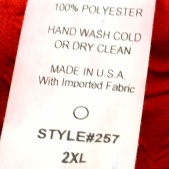 Plus Size 2x Red Seven Karat Long Sleeve Off Shoulder XLCollar  Party Dress - Picture 9 of 13